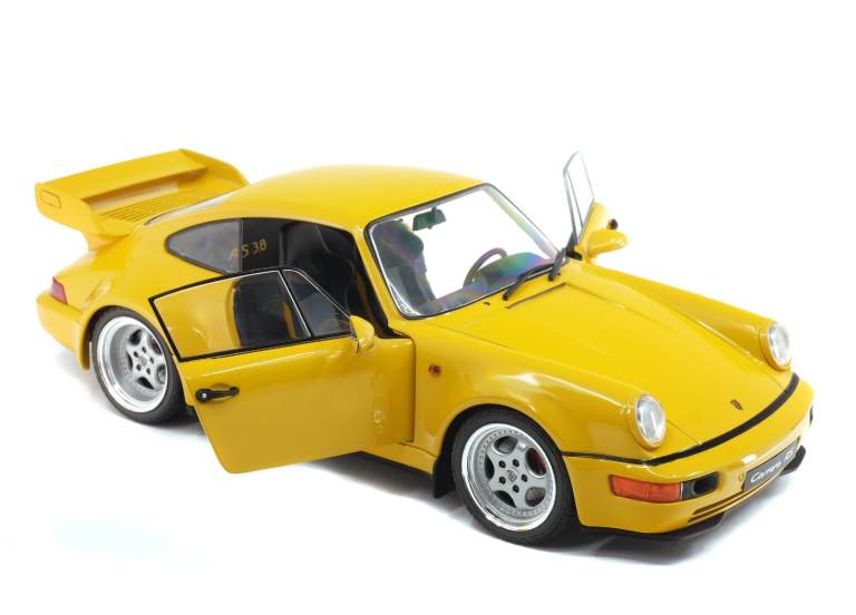 PORSCHE 911 TYPE 964 CARRERA 3.8 RS - SPEED YELLOW - DIECAST 1/18TH - SOLIDO - NEW - SUPERB!