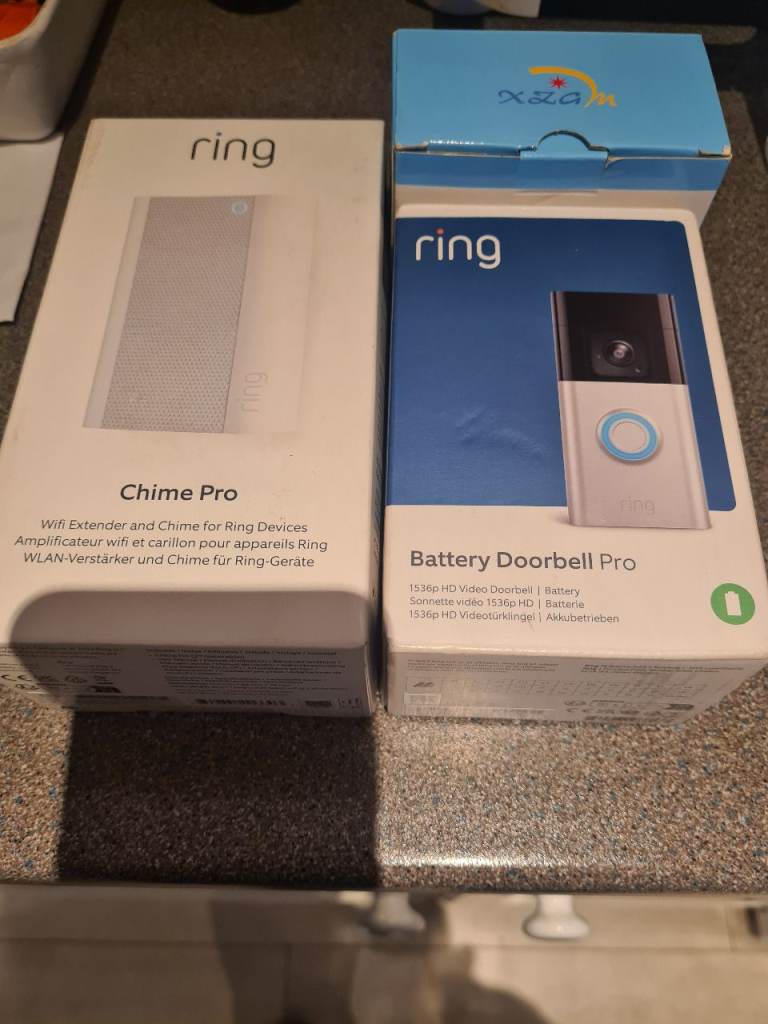 Ring doorbell pro + chime pro + hardwire adapter NEW. 
