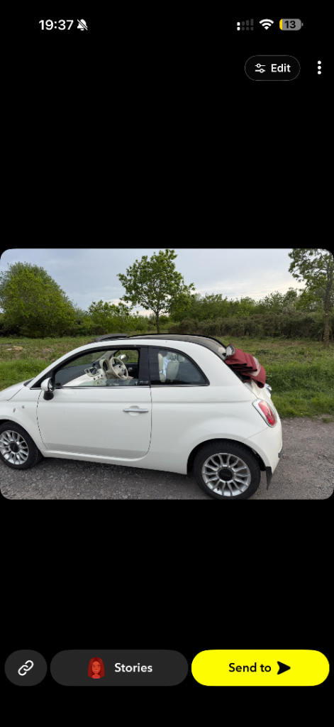 Fiat, 500, Convertible, 2011, Manual, 875 (cc), 3 doors