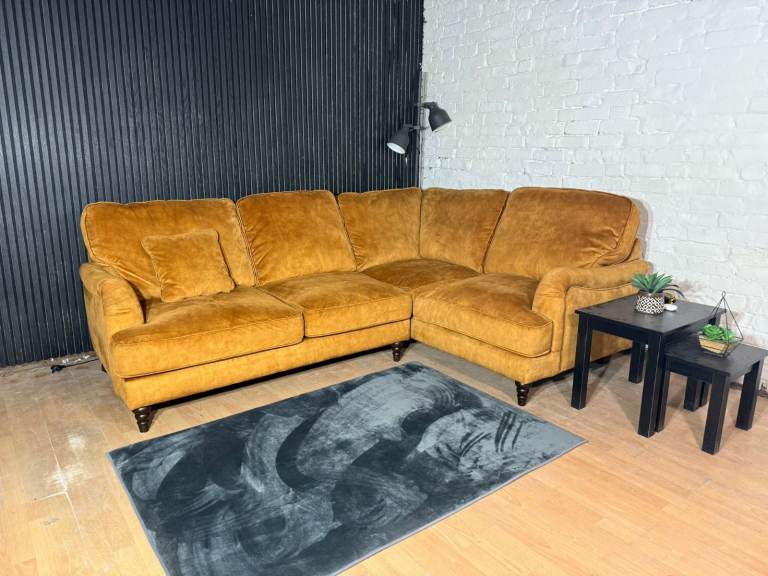 New Stock! High Street Brand — Furniture Village Burnt Orange Corner Sofa