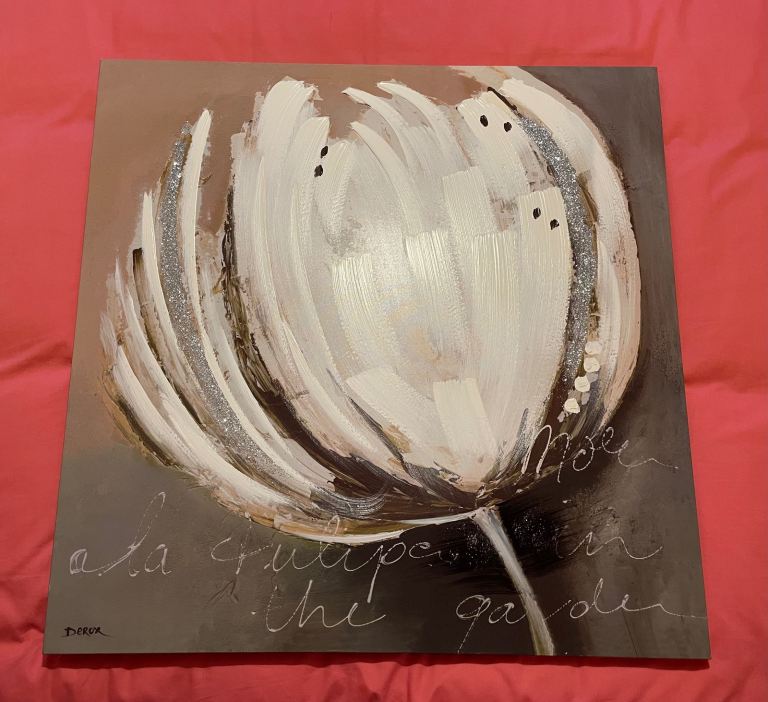 Tulip flower canvas art large