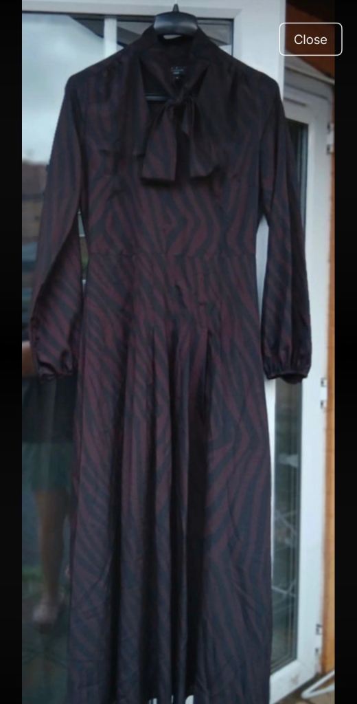Next Emma Willis Collection Black & Red Midi Dress – Size S, Good Condition