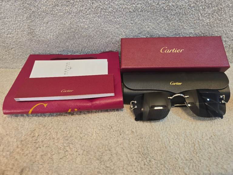 CARTIER SUNGLASSES CT0330S (black and silver) 100% authentic