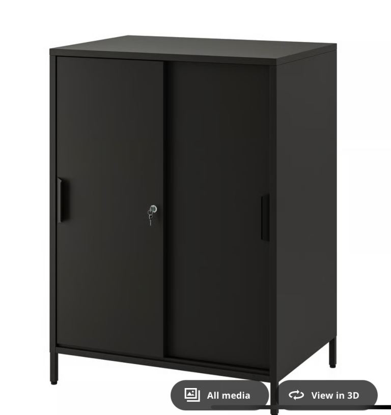 Trotten Cabinet with sliding lockable doors, accessible from both sides £60