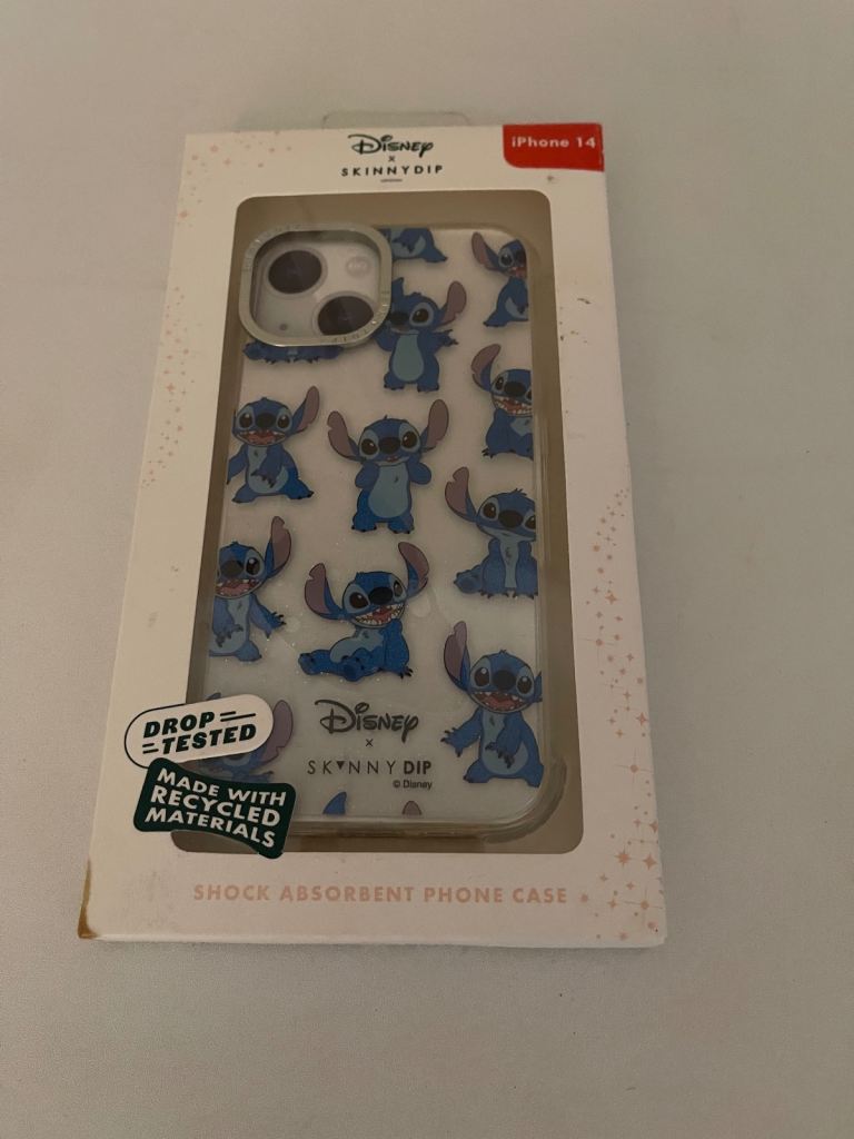 iPhone case. Disney Stitch. Skinny dip. BNWT. iPhone 14 case. Boxed.
