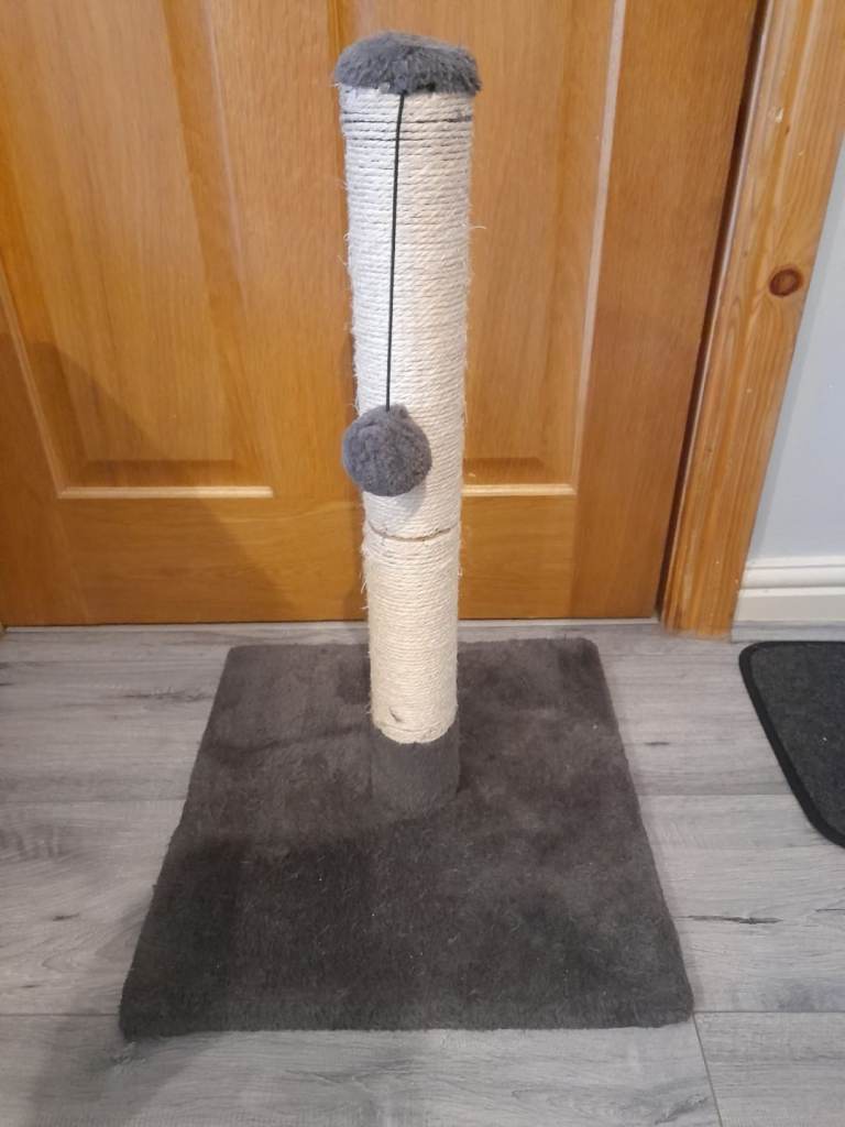 Cat Scratching Post Grey