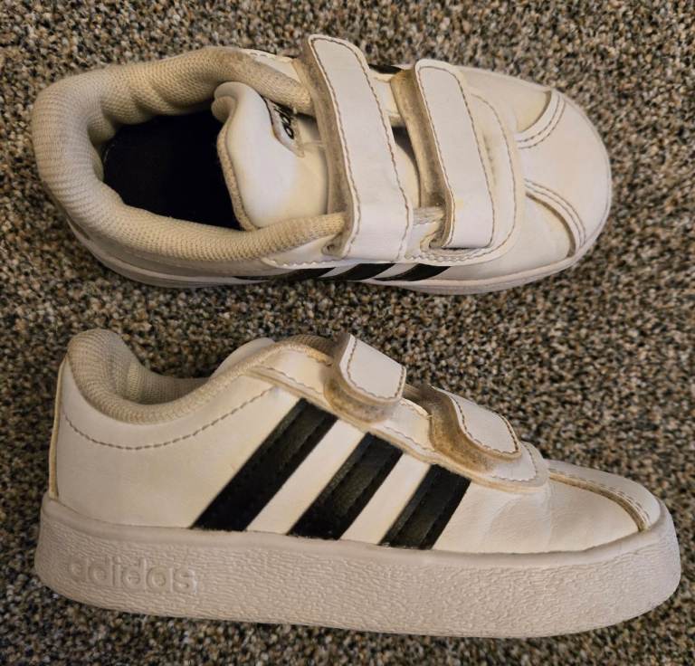 Adidas VL Court White DB1839 baby kids toddler trainers Size: 6K UK eur size 23