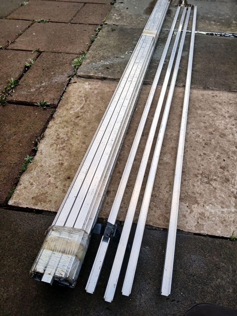 Aluminium U channel, 6ft lengths ×28