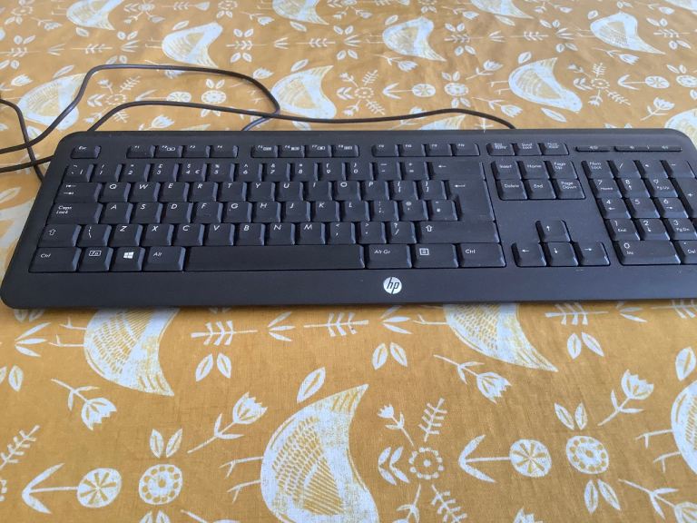 HP Wired Keyboard – Black, Good Condition