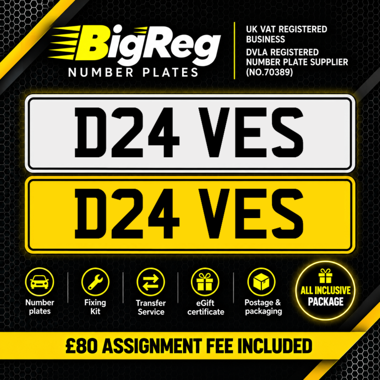 D24 VES DAVES OLD PREFIX PRIVATE REGISTRATION CHERISHED NUMBER PLATE