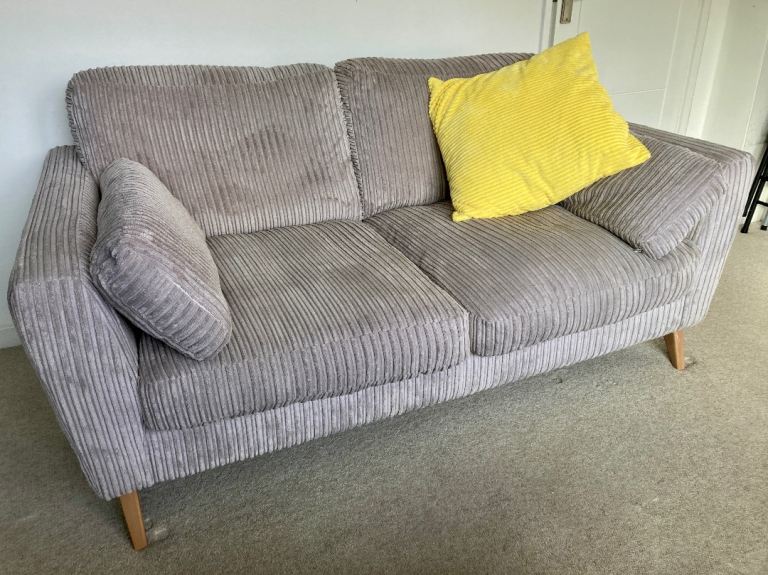 DFS Benji 2-Seater Sofa - Good Condition grey cord