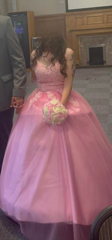 Women's Small Pink Evening Ball Gown 
