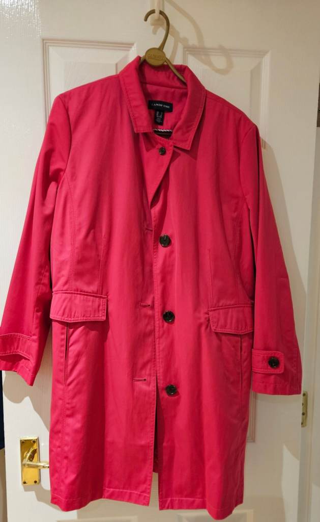 Lands end vibrant pink waterproof coat (Petite)