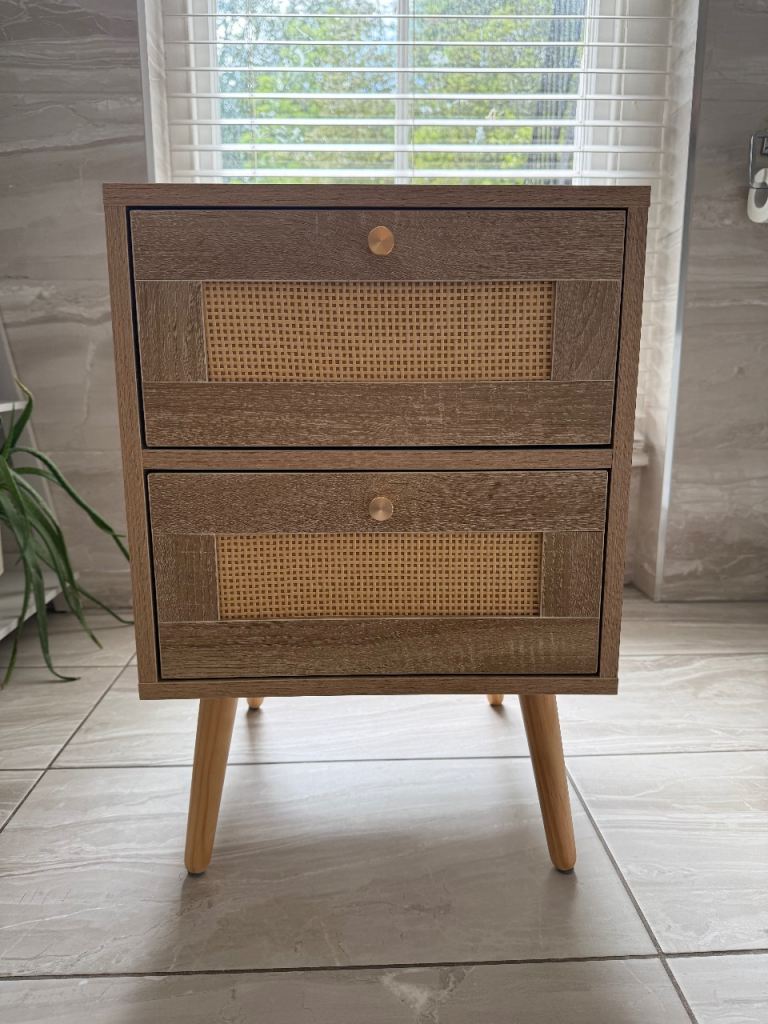 Rattan Bedside Table 