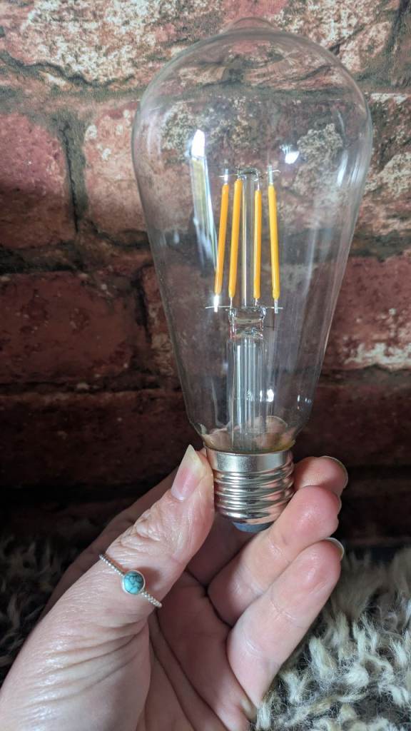 5x Vintage LED Edison Light Bulb 4W E27 Amber Glass ST64 (Amber)