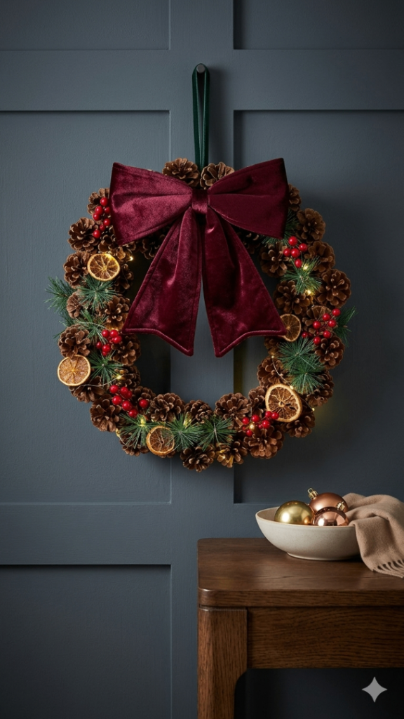 Pre- order handmade locally sourced Scottish pinecone wreath