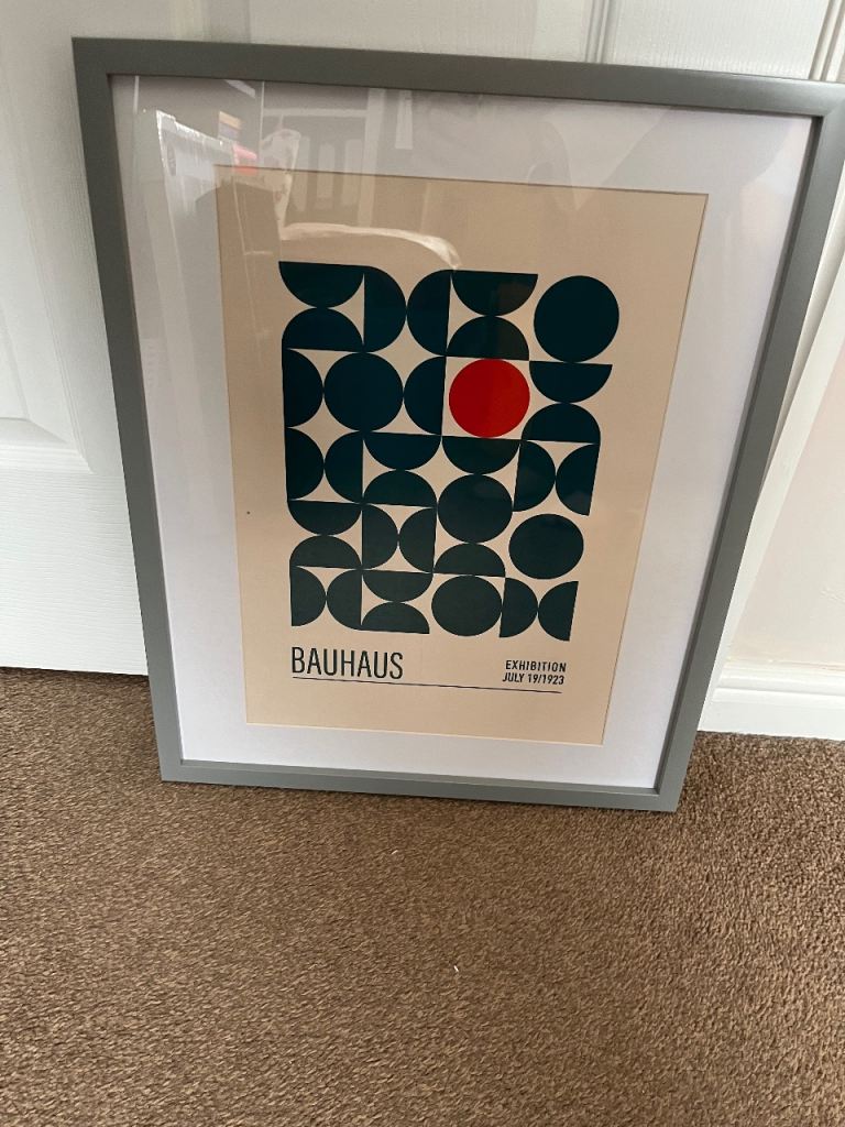 Framed Bauhaus art print 