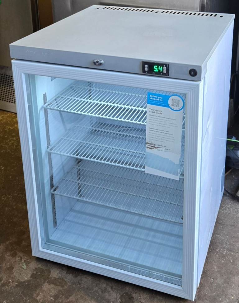 CoolMED CMG125 GLASS DOOR MEDIUM REFRIGERATOR, Under Counter Medical Lab Pharmacy FRIDGE, Display