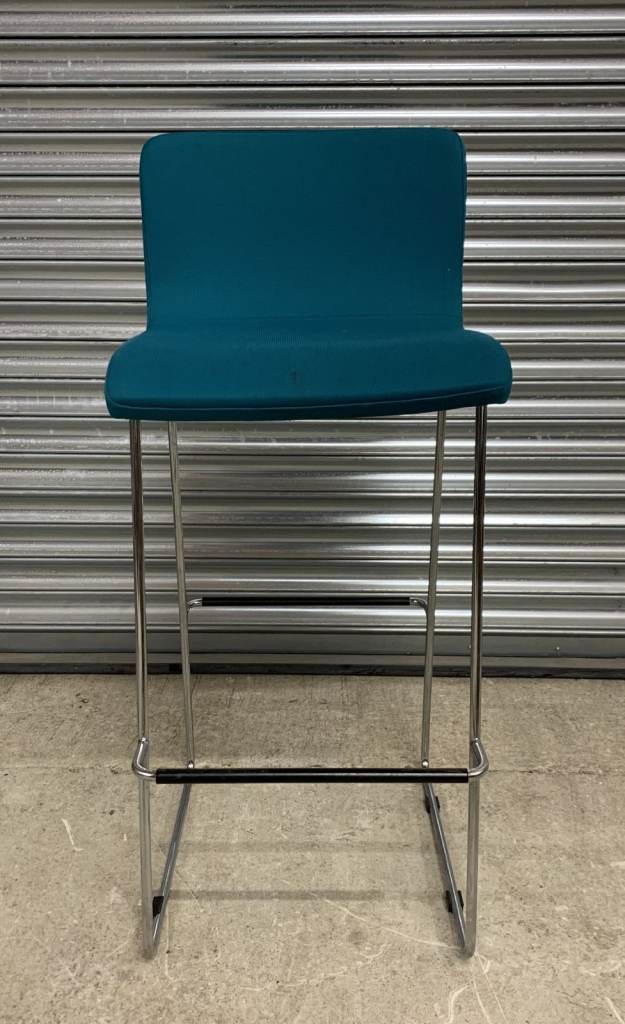 Orange Box Teal Stool Chrome Legs CH-5101