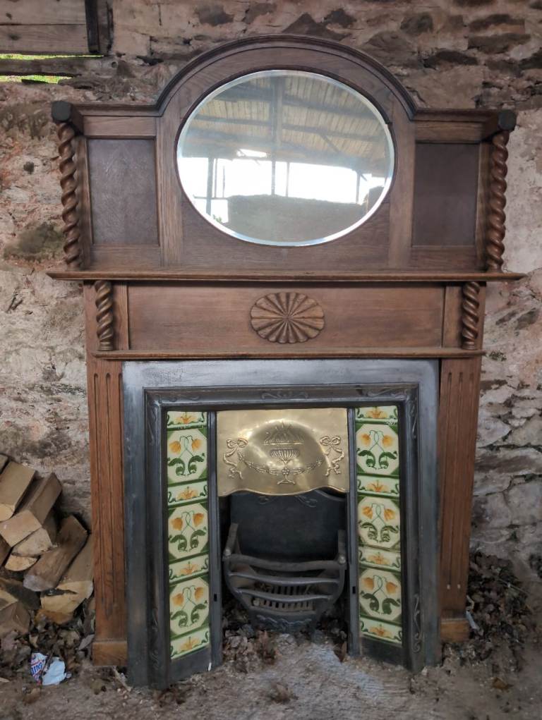 Antique Fire Surround including Fire Grate
