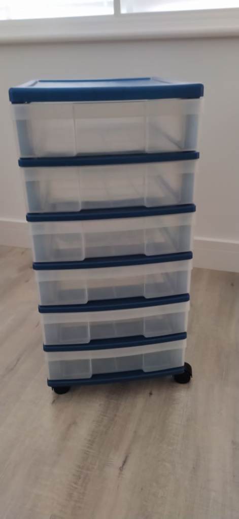 6 drawer mobile storage tower