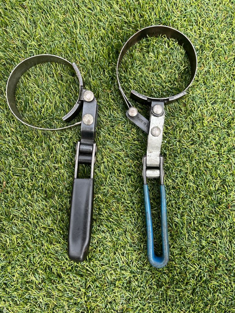 Oil filter removal straps