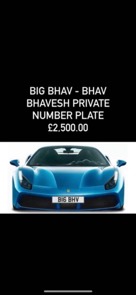 PRIVATE REGISTRATION PLATE NUMBERS