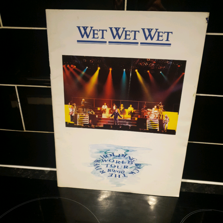 WET WET WET HOLDING BACK THE RIVER BROCHURE AND TICKET AND CASSETTE BU