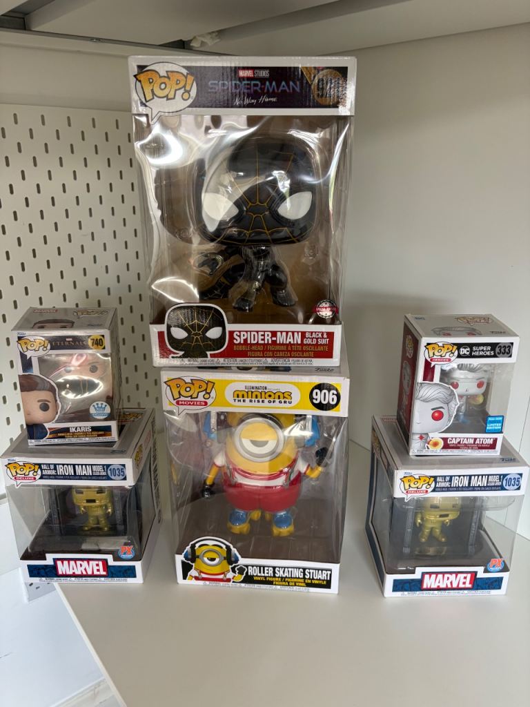 Funko Pop! Spider-Man, Minions, Iron Man – As New Condition
