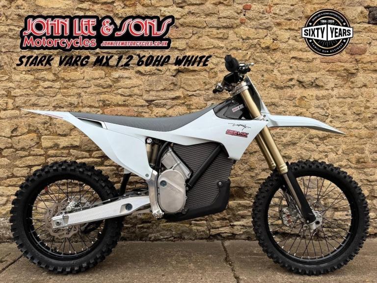 Stark Varg MX 1.2 Motocross Bike 60HP, White, New 2026 Model, In Stock & Ready