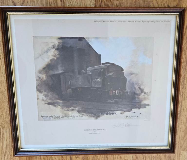 Guildford Steam Sheds: Set of 3 Signed David Shepherd