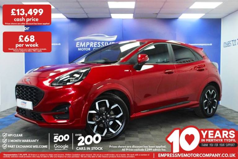 2021 21 FORD PUMA 1.0T ECOBOOST MHEV ST-LINE X SUV 5DR PETROL MANUAL EURO 6 (S/S