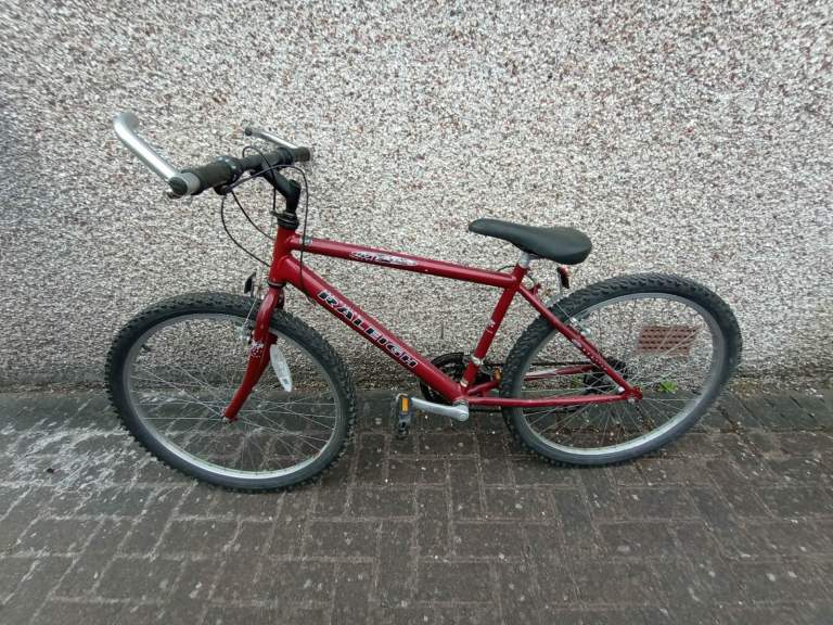 Raleigh max oversized ogre 18 mountain bike red men’s 26 inch wheels