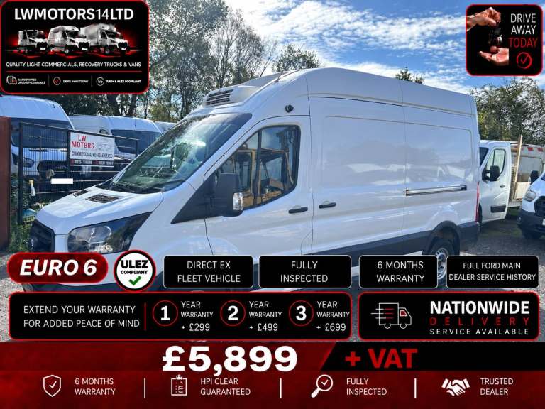 FORD TRANSIT 2.0 ECOBLUE LEADER L3H3 LWB THERMO KING FRIDGE FREEZER 2022 71 REG