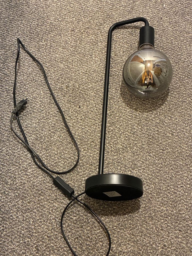 Small Black Metal Industrial Style Lamp