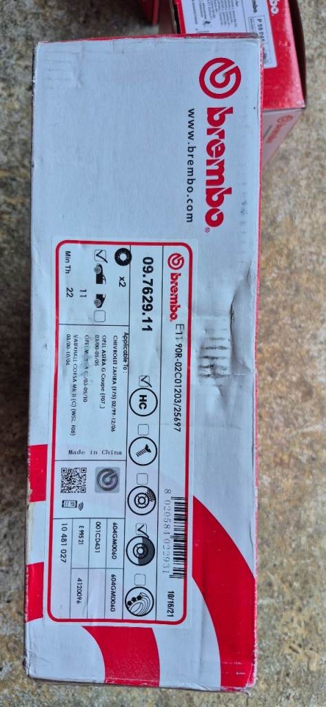 Brembo brake discs and pads for Vauxhall Astra, Corsa, Zafira