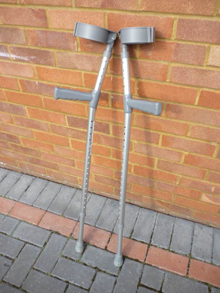 image for Very beautiful quality excellent perfect fully adjustable pair of elbow crutches, only £19,pair..