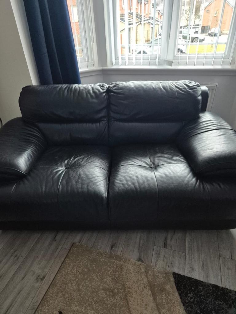 2 stunning leather sofas