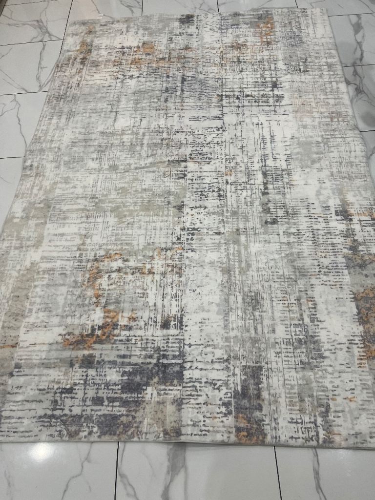 Area Rug Beige Grey Modern Rug Large Non-Slip Soft Rugs for Living Room Dining Room Office