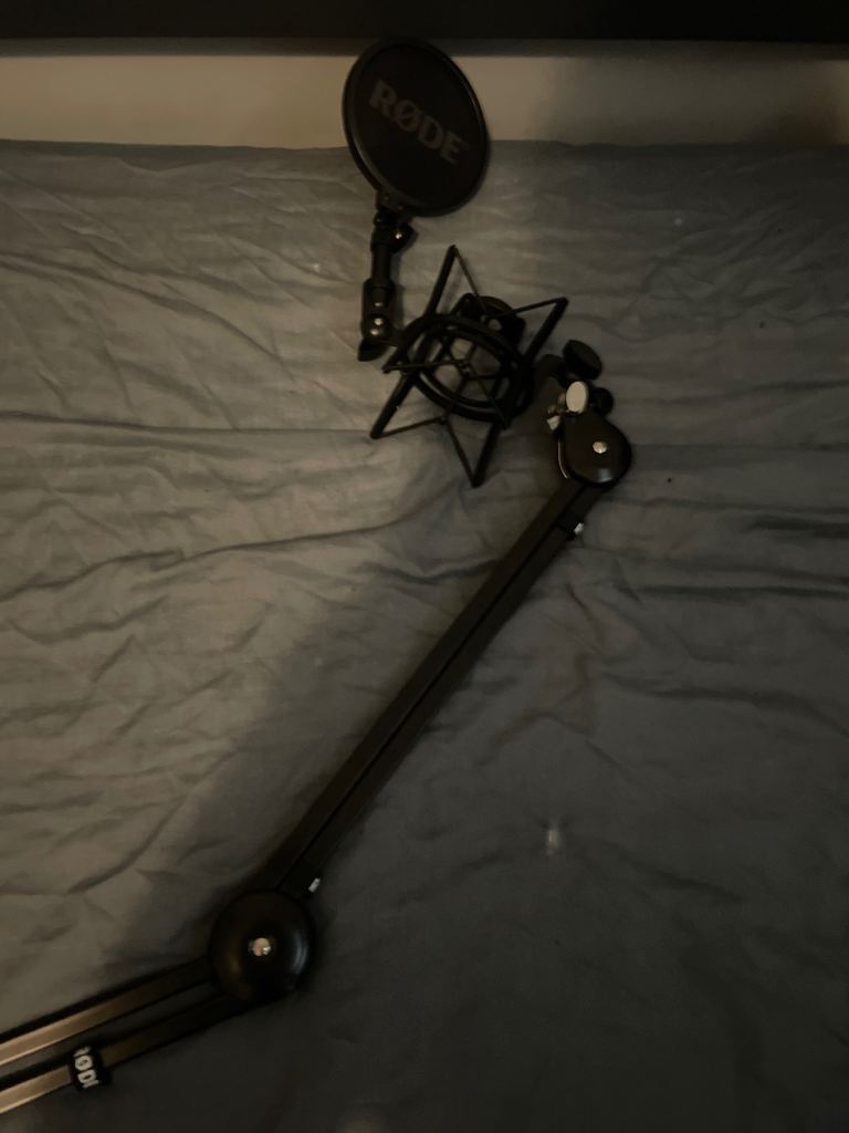 Rode Mic stand with pop shield 