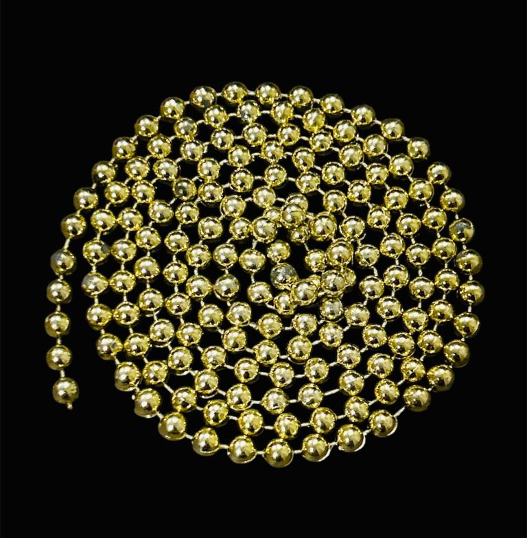 Gold Hanging Bead Garland Christmas Tree Decorations Xmas Party Tinsel String 1.6 Meters