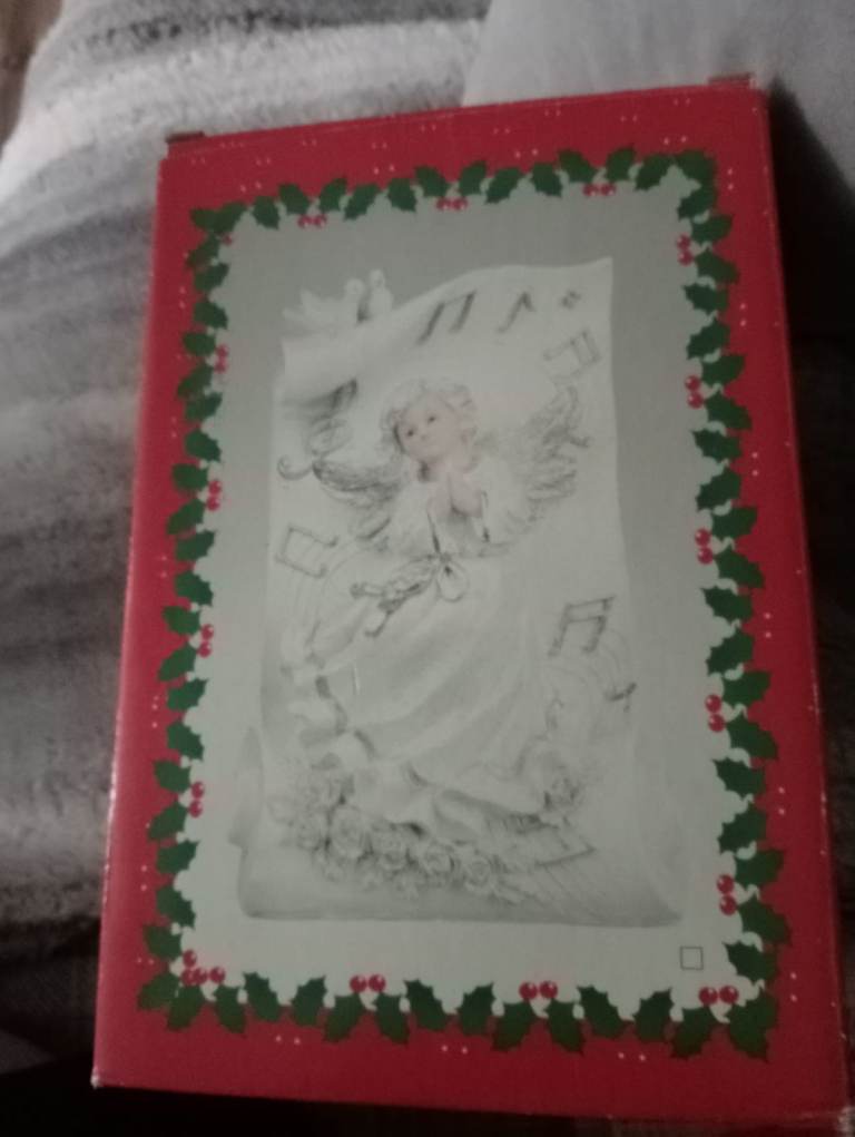 Wind up musical Christmas angel ornament