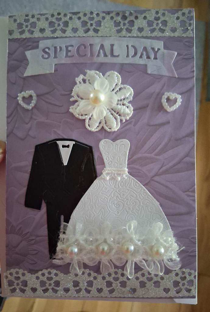 Handmade wedding card 
