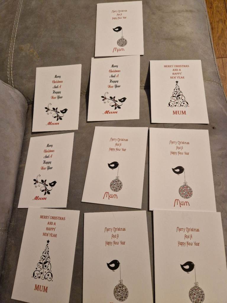 image for Joblot mum christmas cards