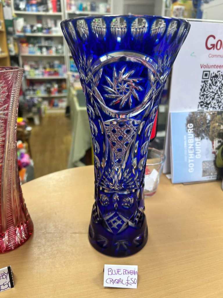 Blue Crystal Vase 