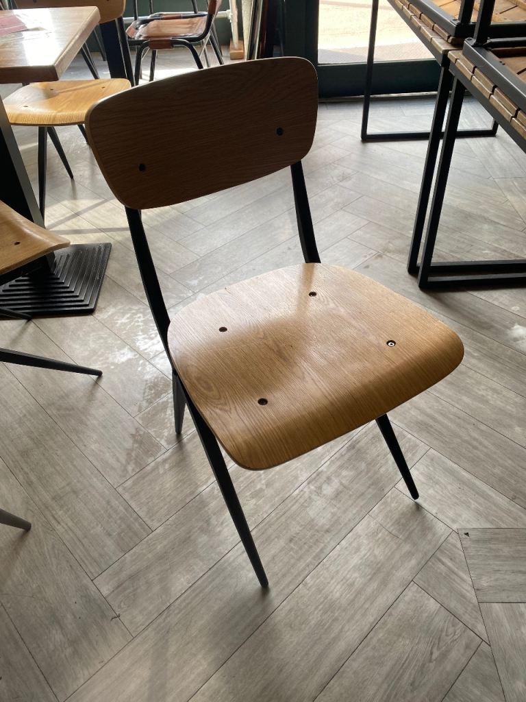 Wooden and Metal Dining Chairs - Good Condition