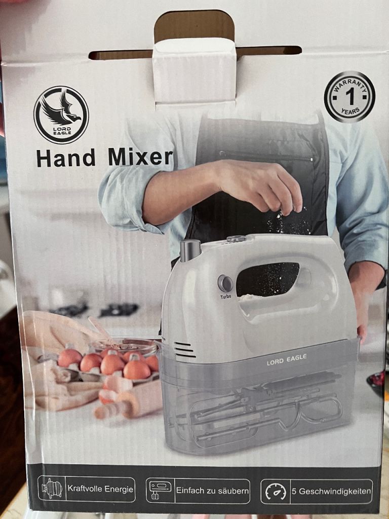 LORD EAGLE Pink Hand Mixer – Like New in Box