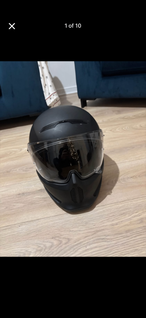 Motorcycle helmet and extras