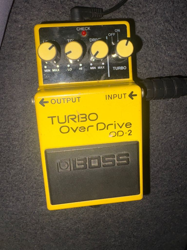 Vintage Boss OD-2 Turbo OverDrive Guitar Pedal w/ Original Box – Made in Taiwan