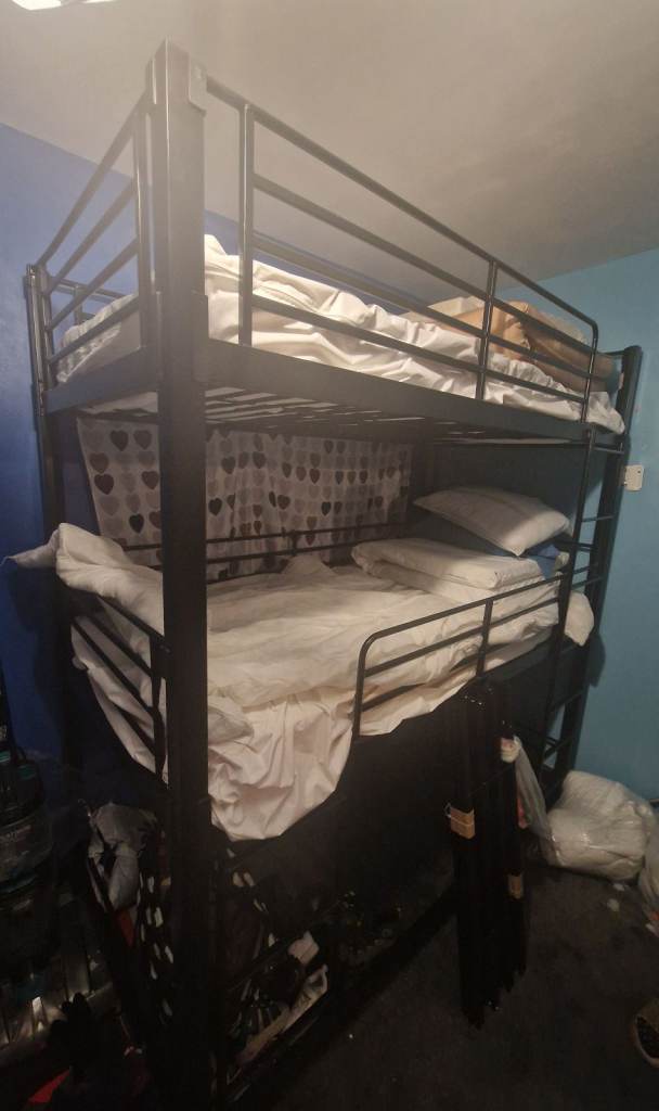 Metal Triple Bunk Bed, 4FT6